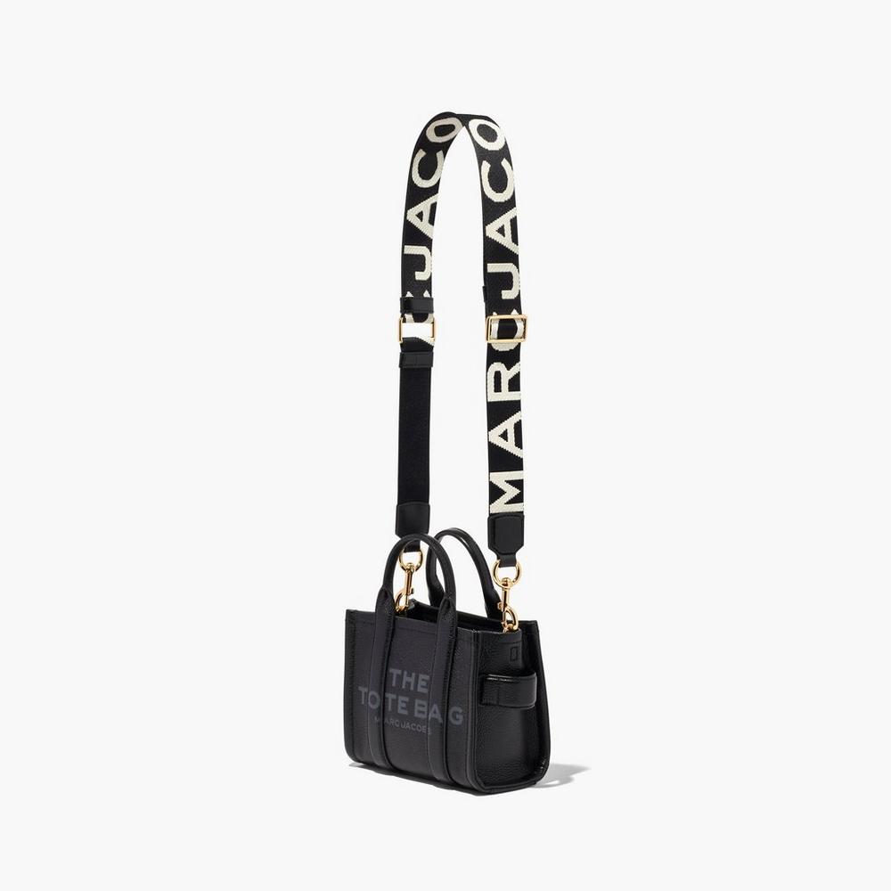 Strap Marc Jacobs Thin Logo Webbing Mujer Negras Blancas | XCSZ-01576