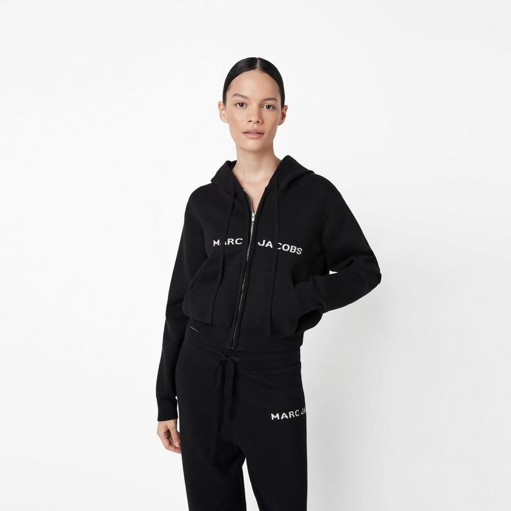 Sudadera Con Capucha Marc Jacobs Cropped Zip Mujer Negras | KAML-61057