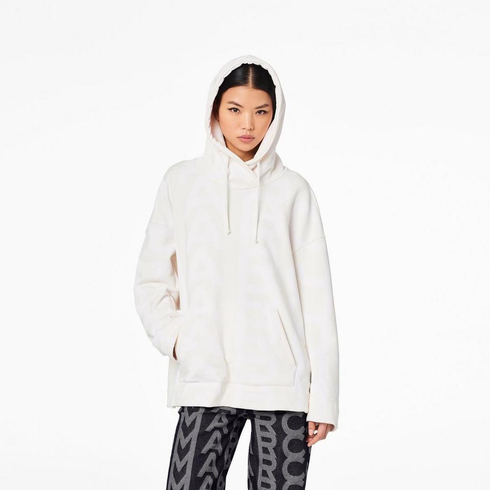 Sudadera Con Capucha Marc Jacobs Monogram Oversized Mujer Blancas | HNGX-82359