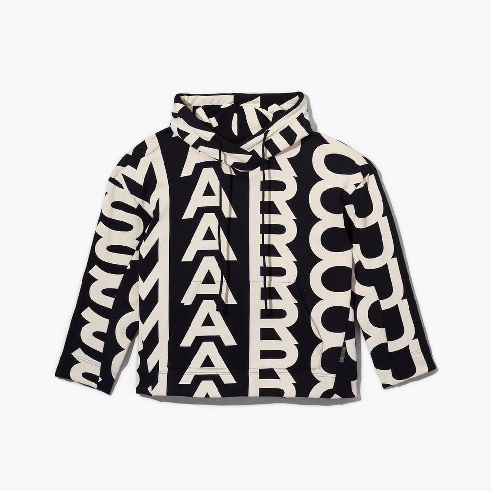 Sudadera Con Capucha Marc Jacobs Monogram Oversized Mujer Negras | IHFT-38412