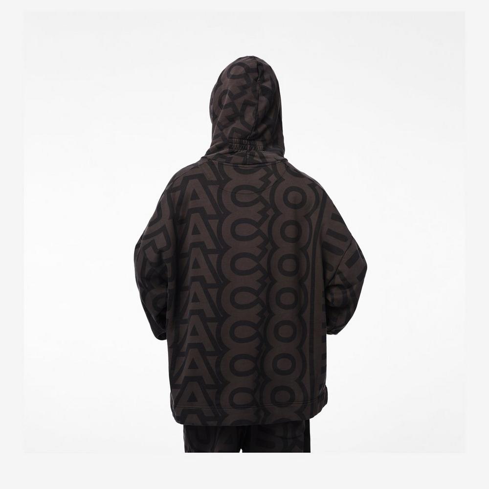 Sudadera Con Capucha Marc Jacobs Monogram Oversized Mujer Negras | NQRG-19082