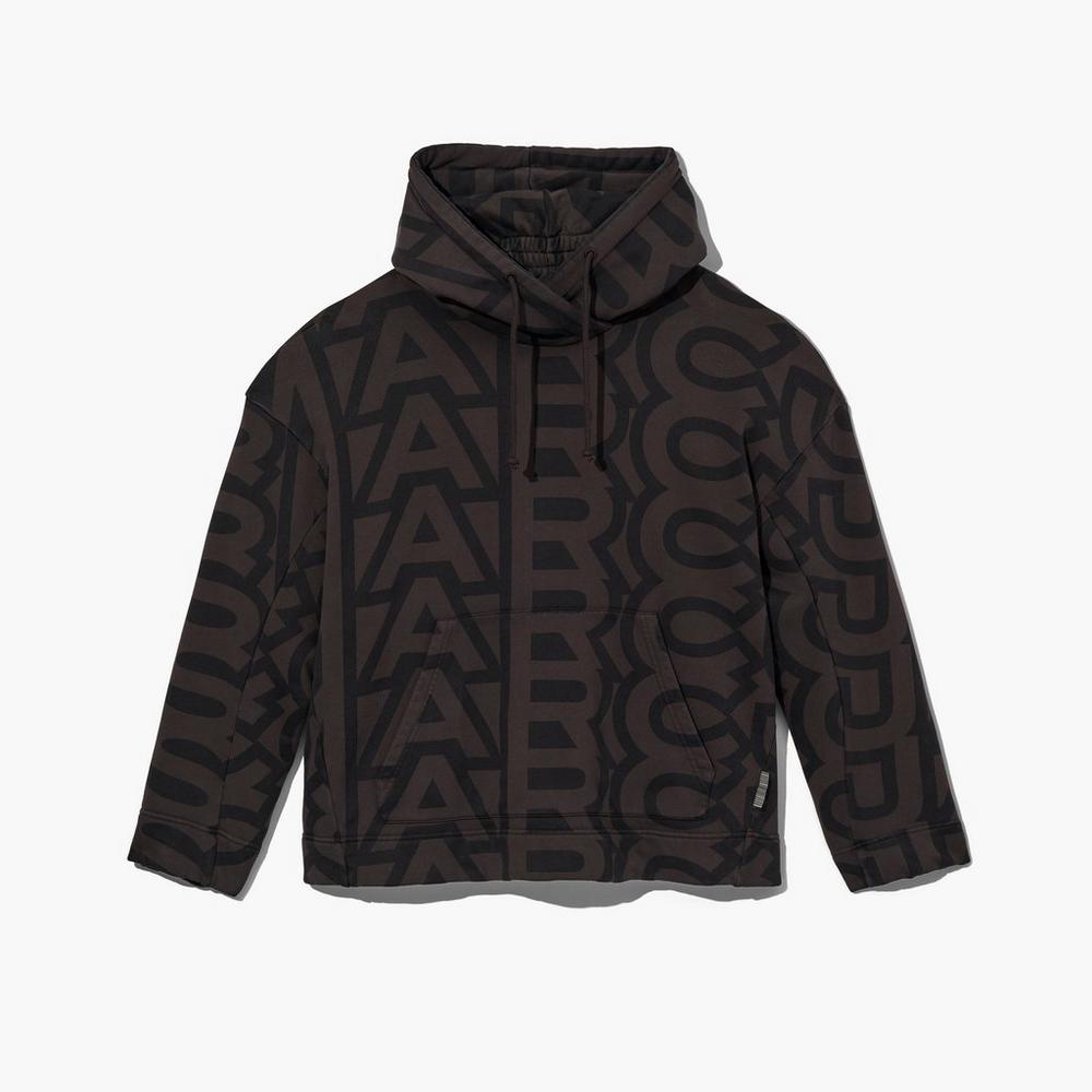 Sudadera Con Capucha Marc Jacobs Monogram Oversized Mujer Negras | NQRG-19082