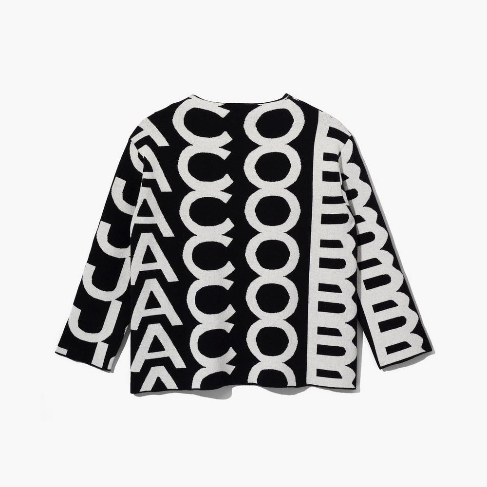 Suéteres Marc Jacobs Monogram Oversized Knit Jumper Mujer Negras | FUCO-13249