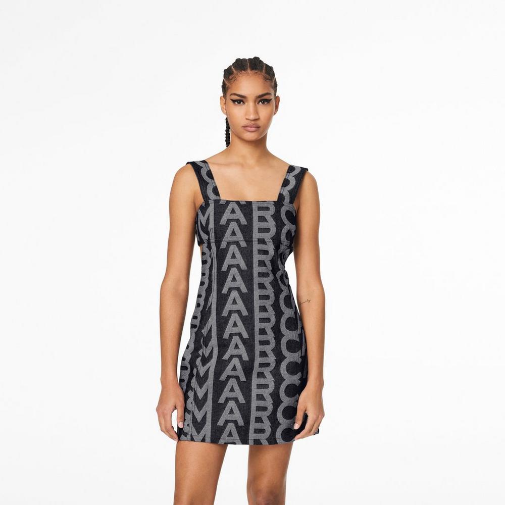 Vestido Marc Jacobs Monogram Denim Cutout Mujer Azules | XTUF-02698