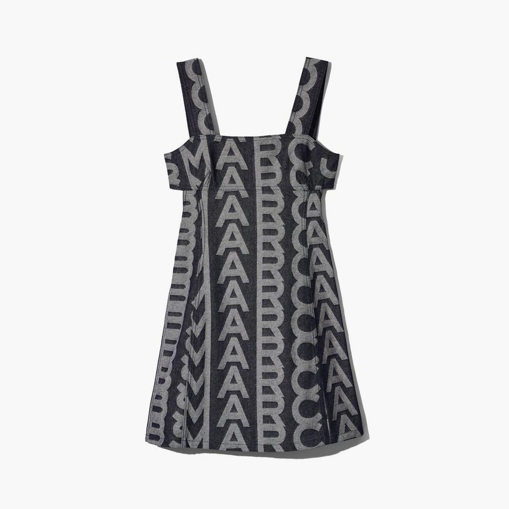 Vestido Marc Jacobs Monogram Denim Cutout Mujer Azules | XTUF-02698