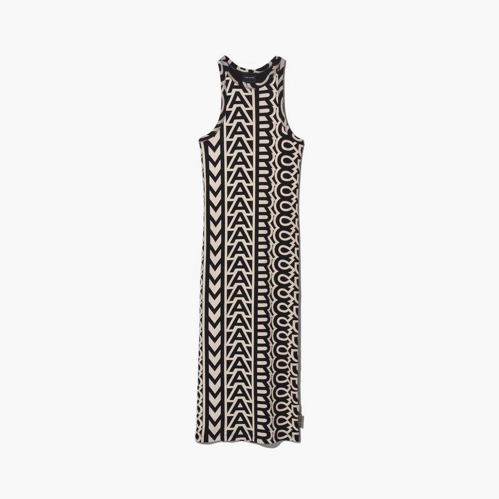 Vestido Marc Jacobs Monogram Racer Rib Mujer Negras | LHSB-87359