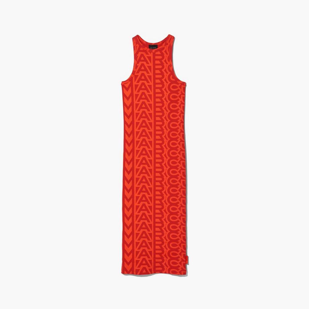 Vestido Marc Jacobs Monogram Racer Rib Mujer Naranjas Rojas | SYWF-31867