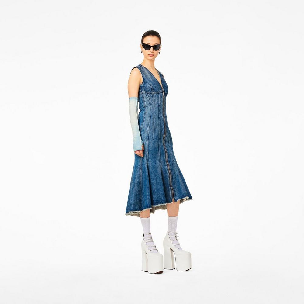 Vestido Marc Jacobs Wave Denim Mujer Azules | CZGW-06547