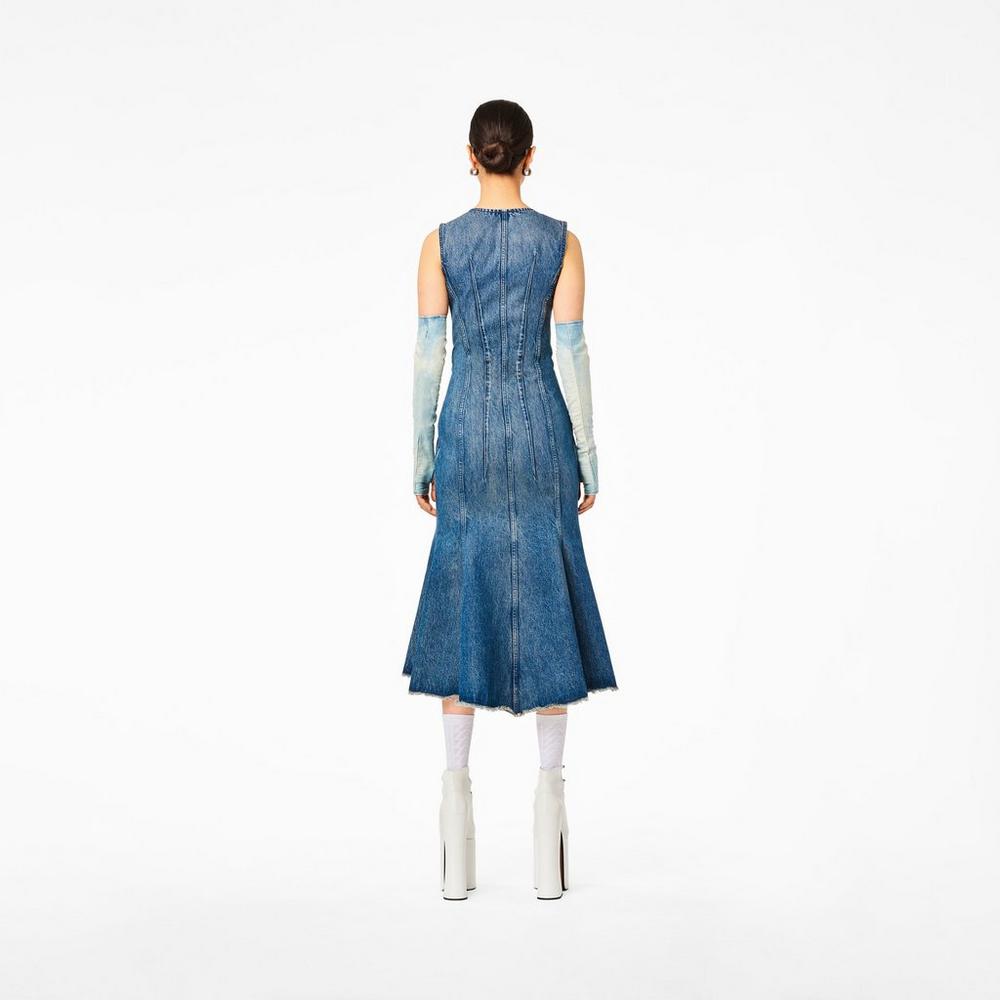 Vestido Marc Jacobs Wave Denim Mujer Azules | CZGW-06547