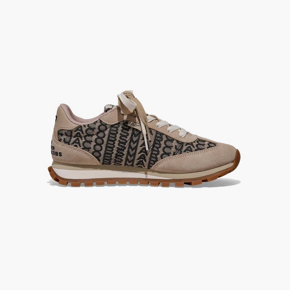 Zapatillas Marc Jacobs Monogram Jogger Mujer Beige Multicolor | QVDM-89167