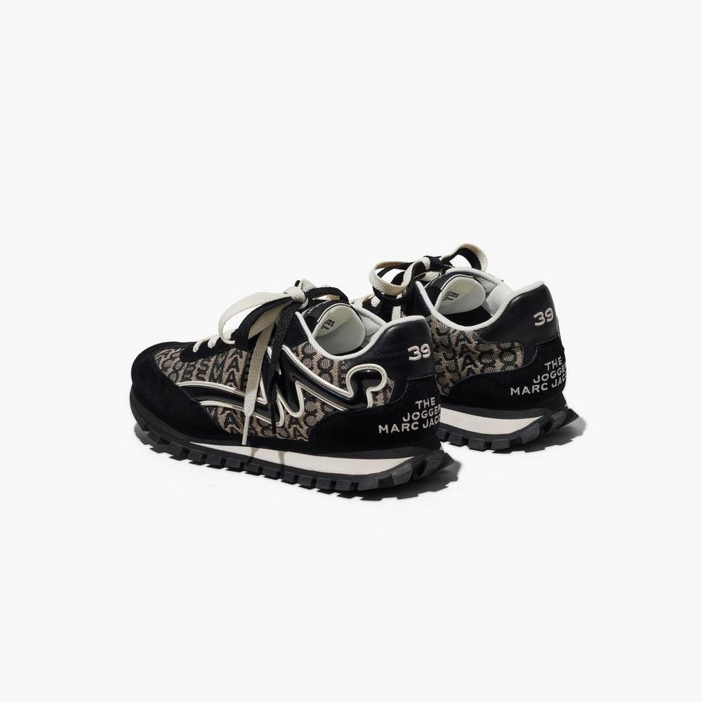 Zapatillas Marc Jacobs Monogram Jogger Mujer Negras Blancas | TMOH-27608