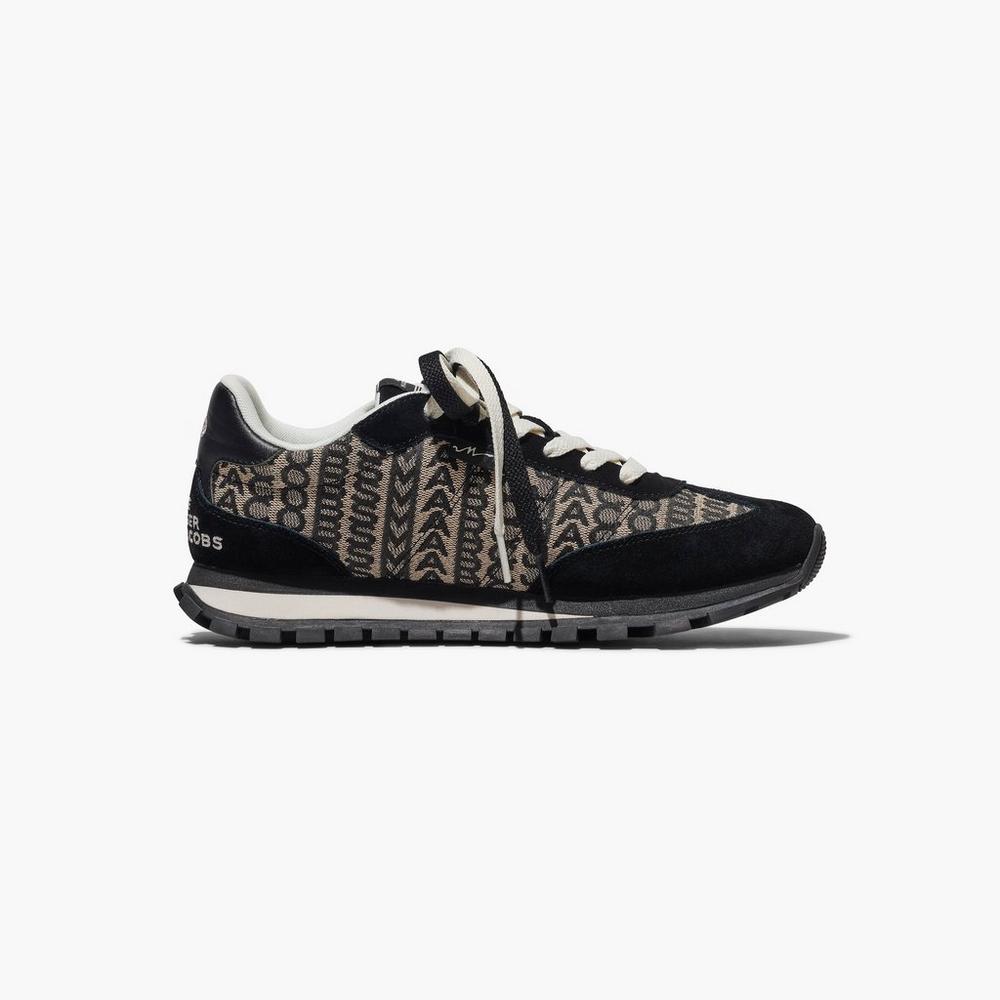 Zapatillas Marc Jacobs Monogram Jogger Mujer Negras Blancas | TMOH-27608