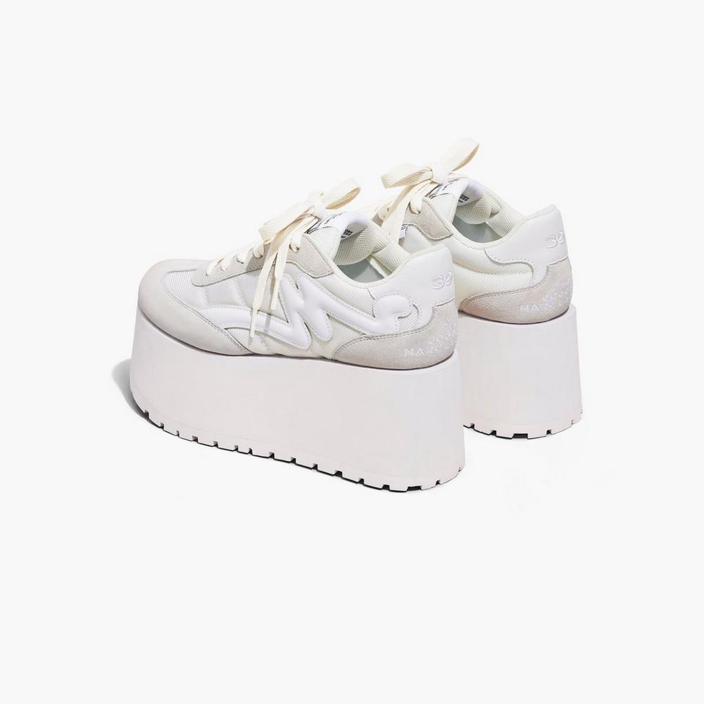 Zapatillas Marc Jacobs Plataforma Jogger Mujer Blancas | JIEF-80659