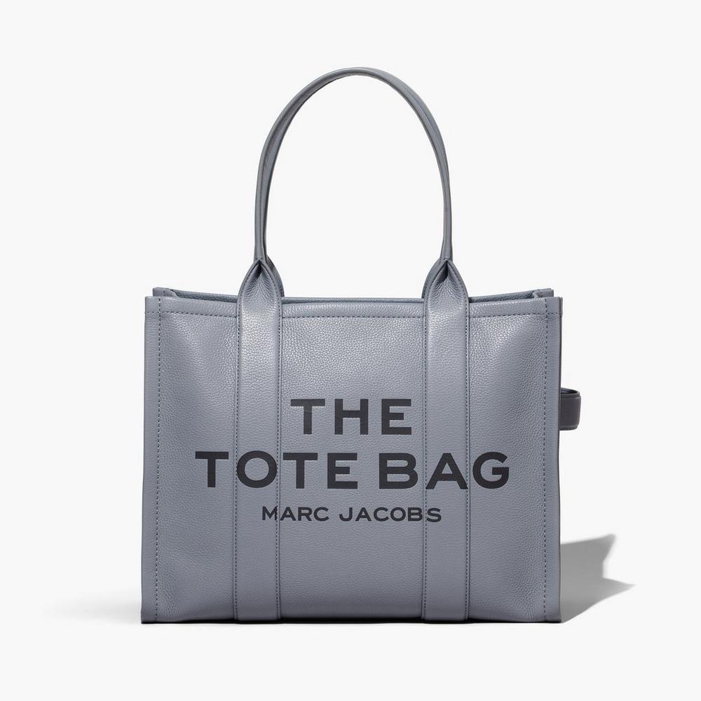 Bolso Tote Marc Jacobs Leather Large Mujer Gris | VDZB-17862