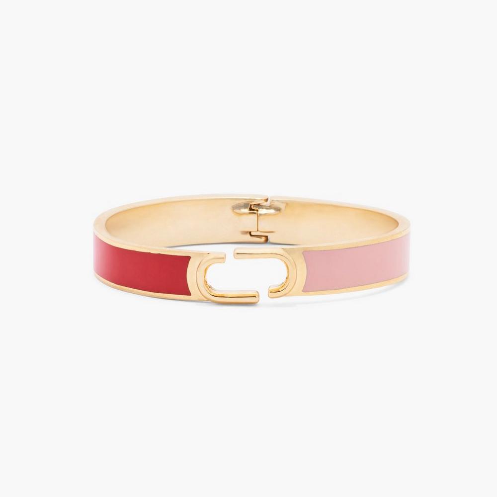 Brazaletes Marc Jacobs Hinge Mujer Rojas Multicolor Doradas | WROI-15346