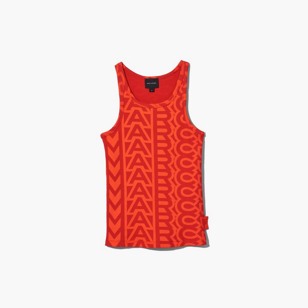 Camiseta Tirantes Marc Jacobs Monogram Rib Tank Mujer Naranjas Rojas | NUIF-39458