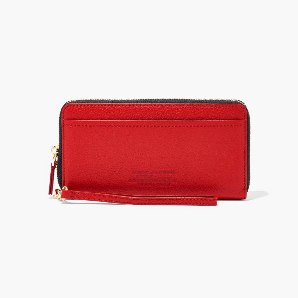 Carteras Grandes Marc Jacobs Leather Continental Mujer Rojas | SORT-91473