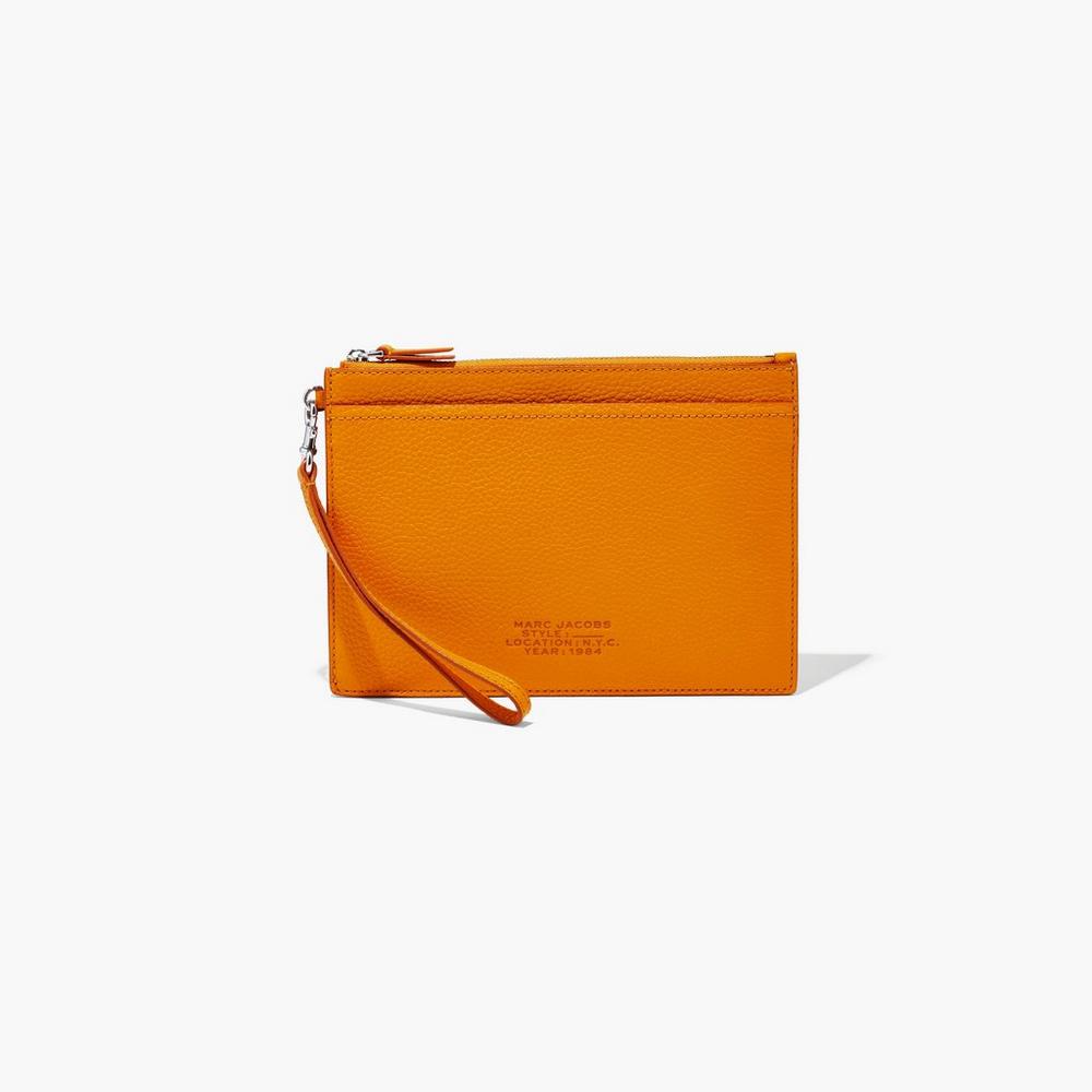 Carteras Pequeñas Marc Jacobs Leather Wristlet Mujer Darkorange | UHGX-67859