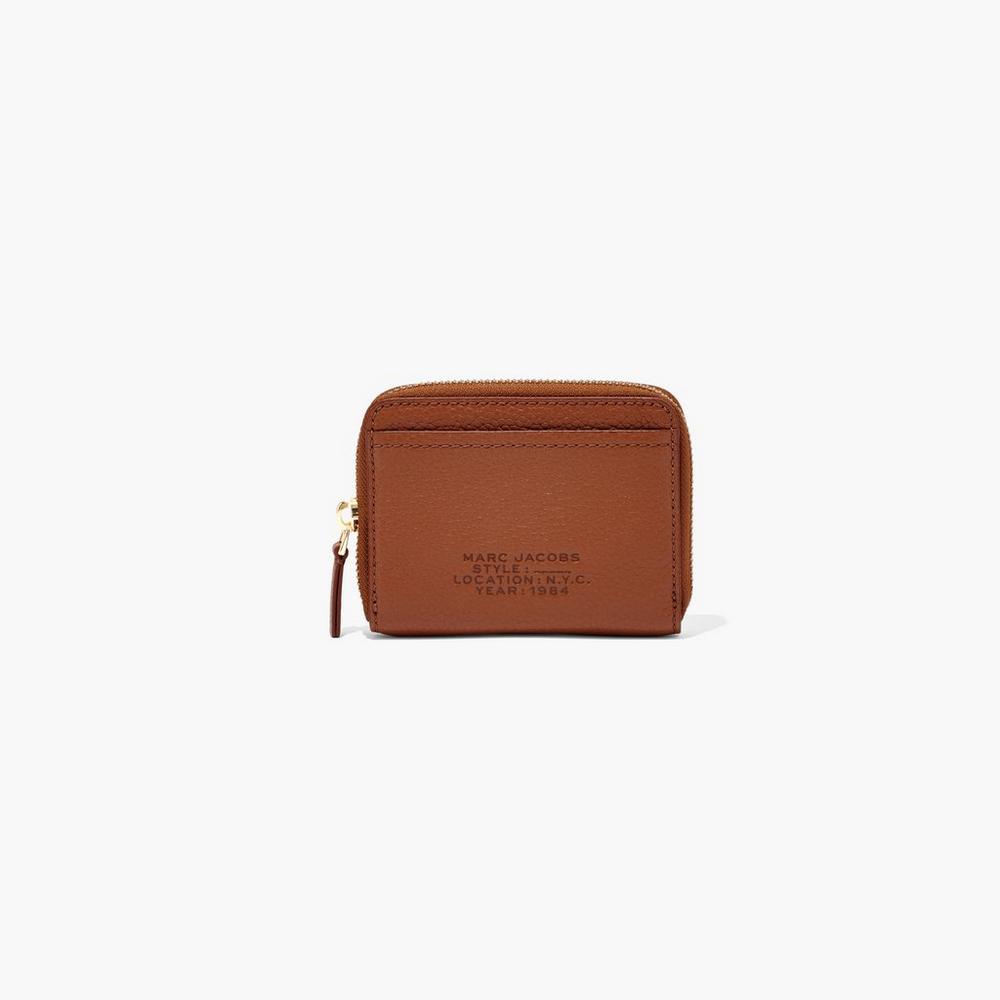 Carteras Pequeñas Marc Jacobs Leather Zip Around Mujer Marrones | DEQT-21709