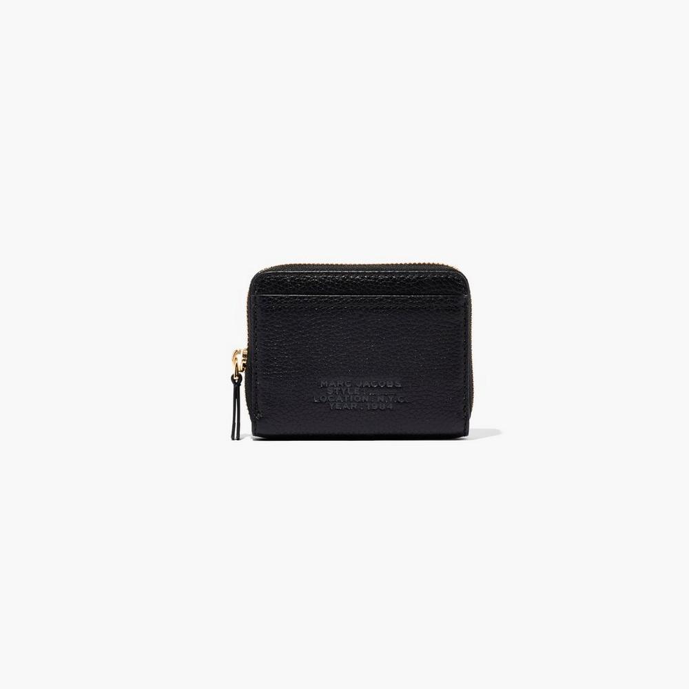 Carteras Pequeñas Marc Jacobs Leather Zip Around Mujer Negras | IARO-84712