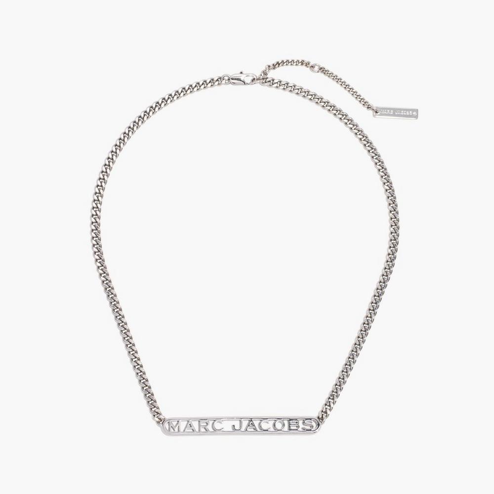 Collar Marc Jacobs Monogram Chain Mujer Plateadas | IUYG-65428