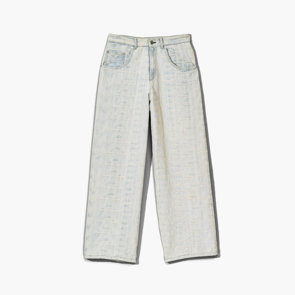 Pantalones Marc Jacobs Monogram Denim Mujer Azules | HZJR-43261