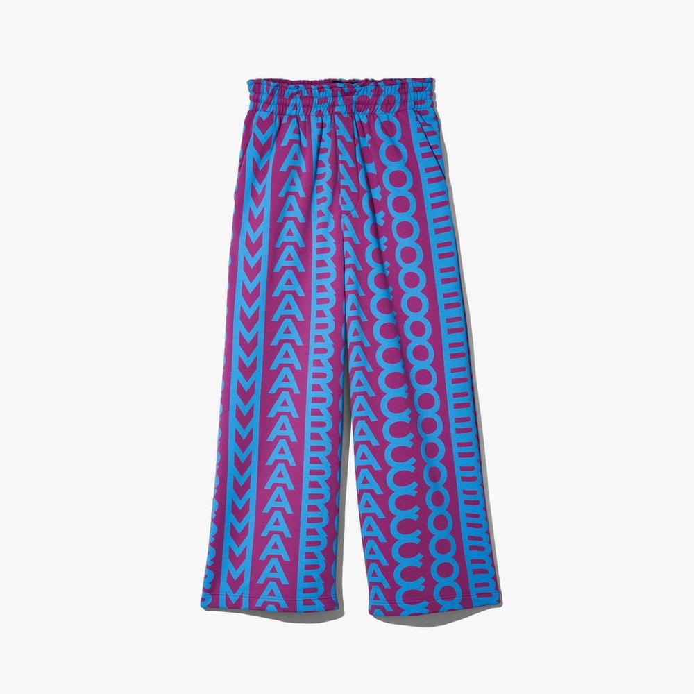 Pantalones Marc Jacobs Monogram Oversized Sweatpants Mujer Moradas Azules | DJOA-82470