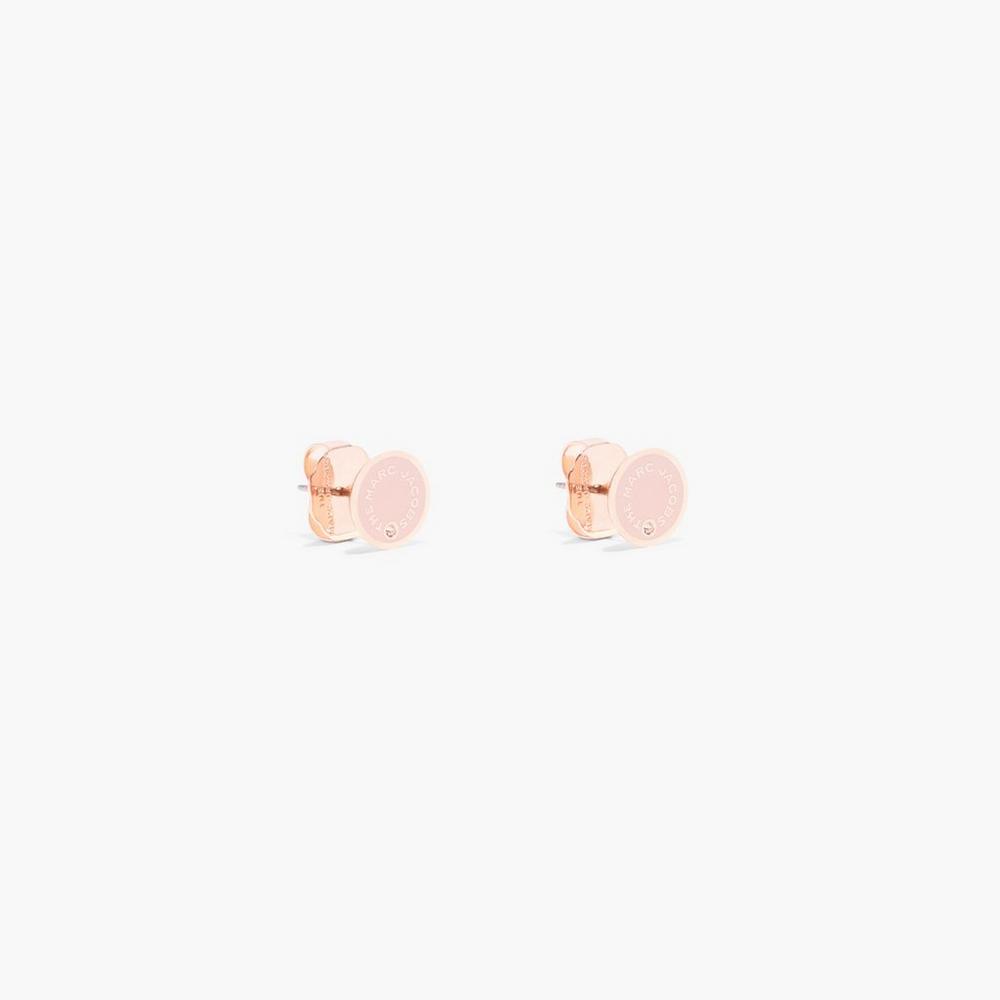 Pendientes Marc Jacobs Medallion Studs Mujer Rosas Doradas | CHUN-31705