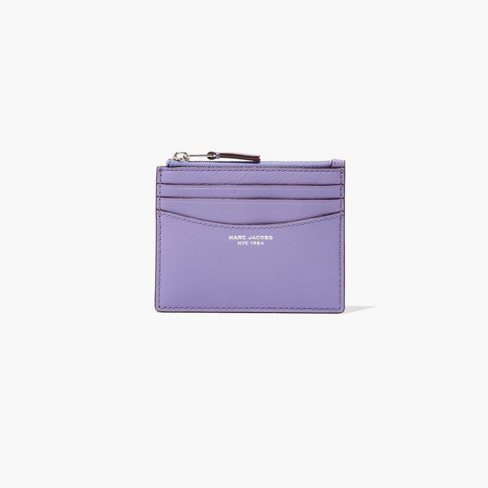 Porta Tarjetas Marc Jacobs Slim 84 Zip Mujer Moradas | XRTB-17490