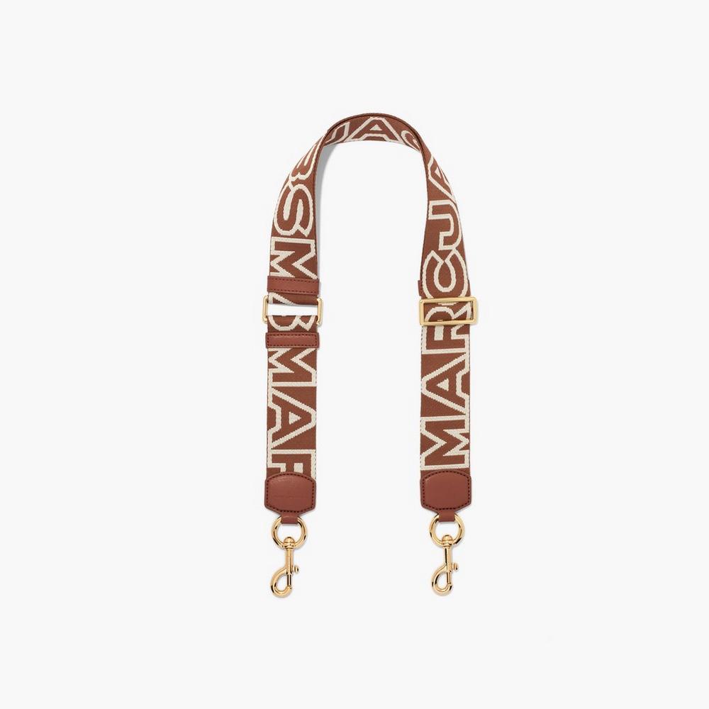 Strap Marc Jacobs Outline Logo Webbing Mujer Marrones Multicolor | EJLK-23576