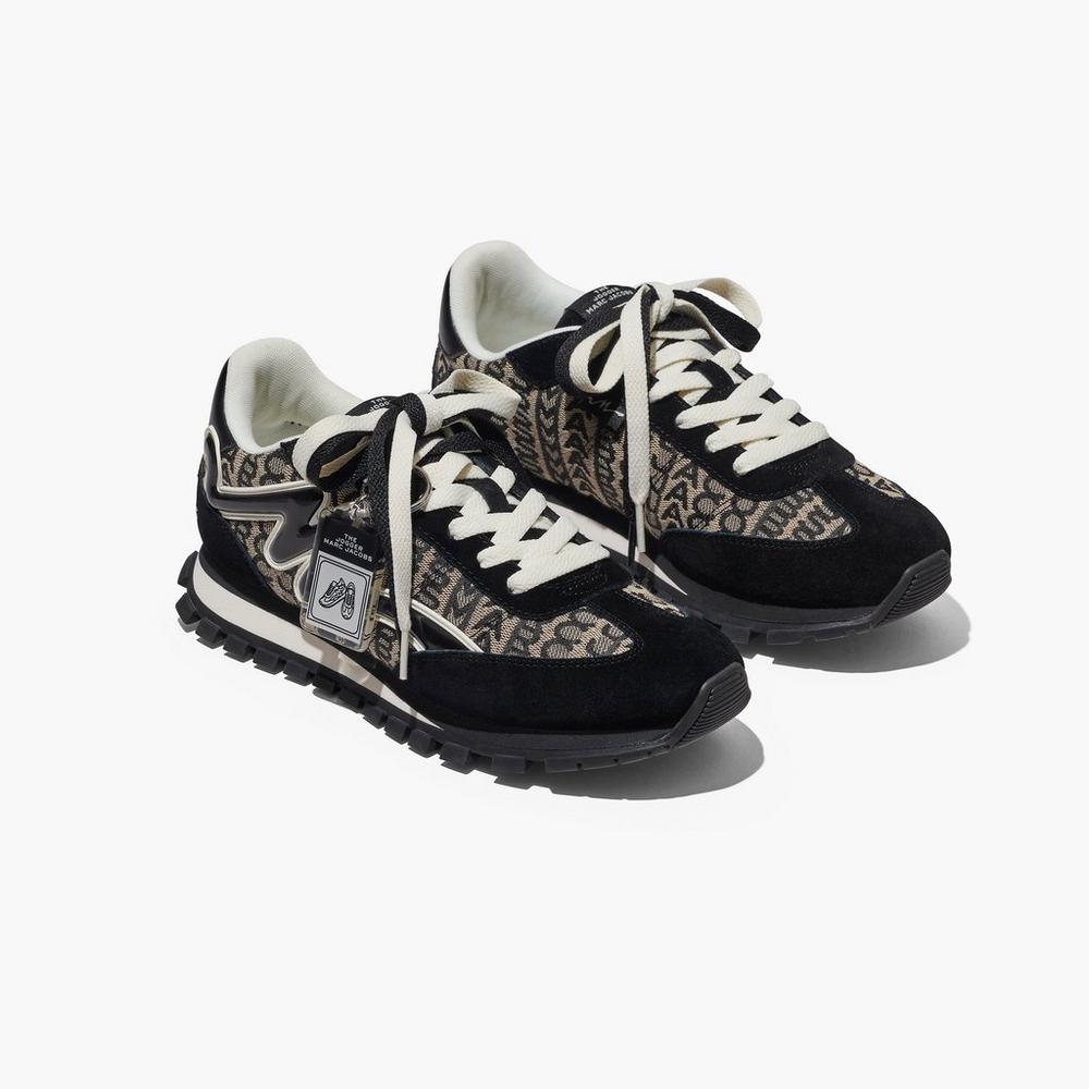 Zapatillas Marc Jacobs Monogram Jogger Mujer Negras Blancas | TMOH-27608